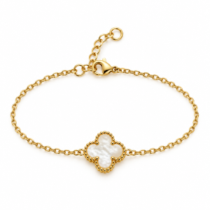 Lyra Pearl Clover Bracelet