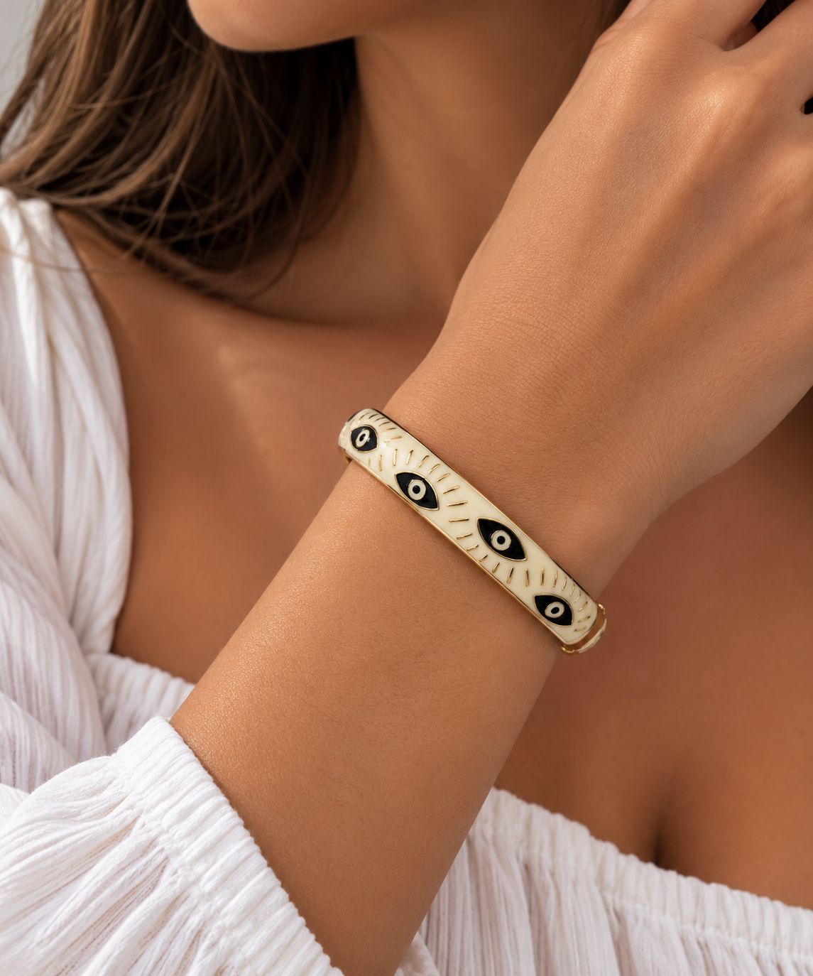 Lyra Evil Eye Bangle - Image 2