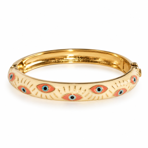 Lyra Coral Eye Bangle